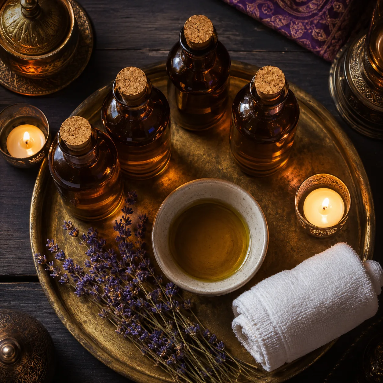 Aromaterapi yağ tepsisi — Lila Spa, Başakşehir misafirlerine hizmet veren salon