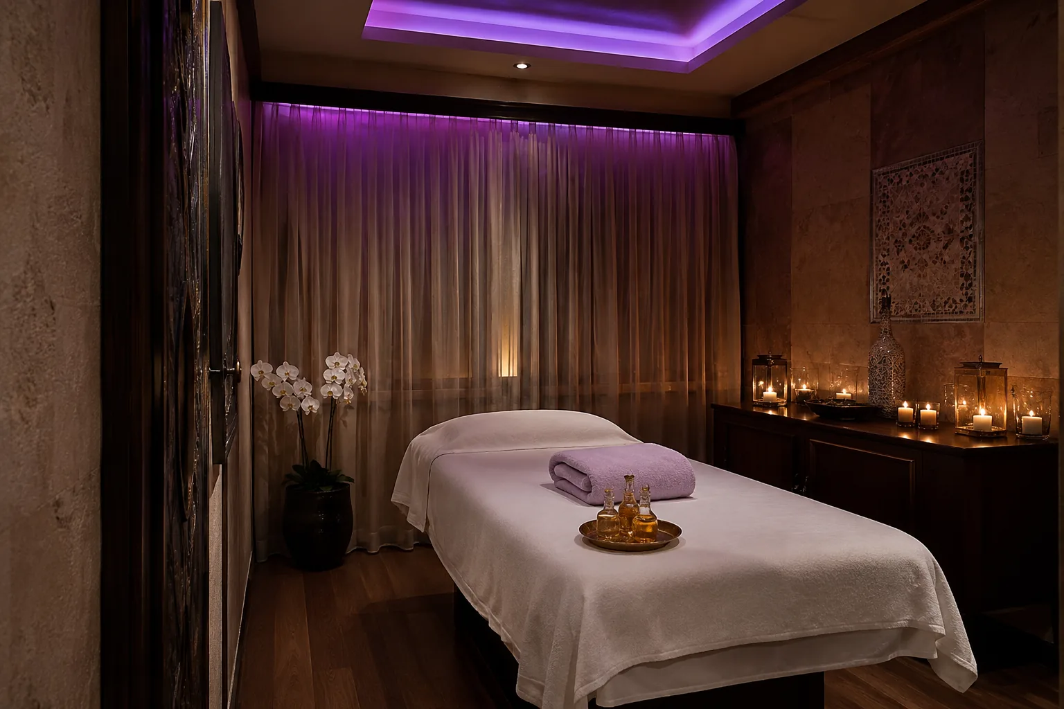 Masaj odasının genel görünümü — Lila Spa, Başakşehir misafirlerine hizmet veren salon